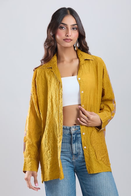 Divyam Mehta Bloom Placement Print Shirt 