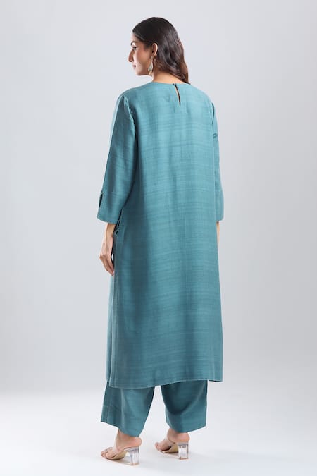 Divyam Mehta Thread Patchwork Embroidered Kurta & Pant Set 