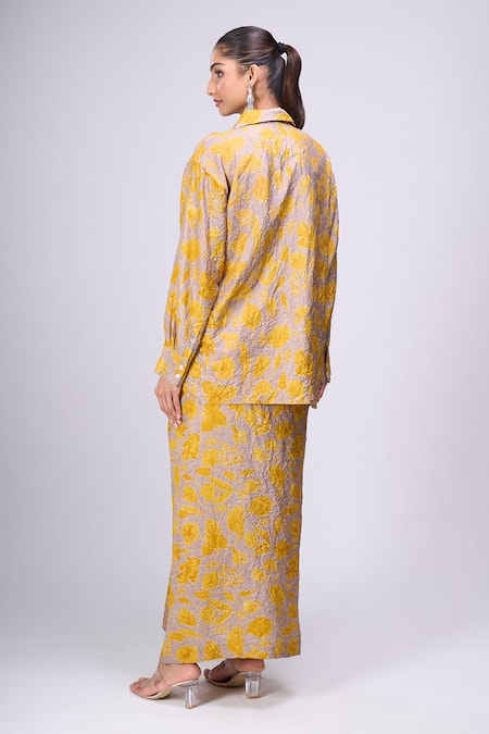 Divyam Mehta Floral Print Kurta With Skirt 