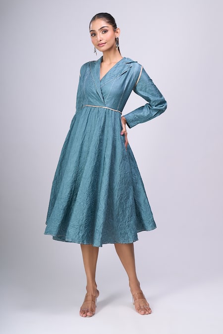 Divyam Mehta Midi Collared Dress 