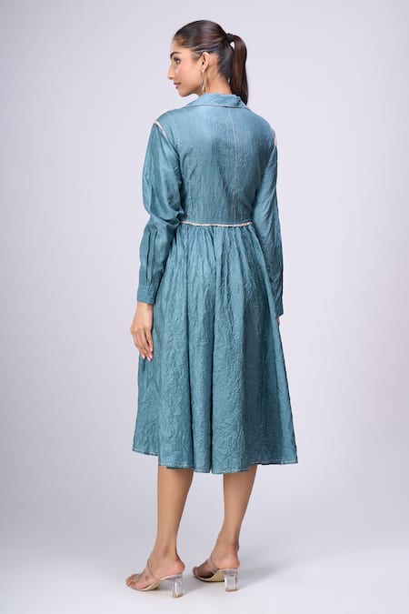 Divyam Mehta Midi Collared Dress 