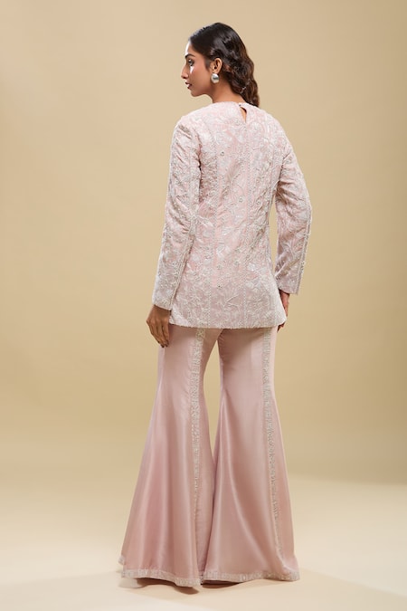 Mishru Husna Pink Kurta Bell Pant Set 