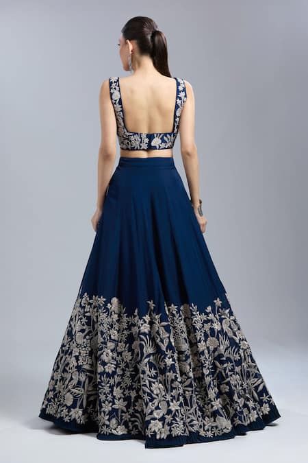 Mishru Floral Embroidered Lehenga Set 