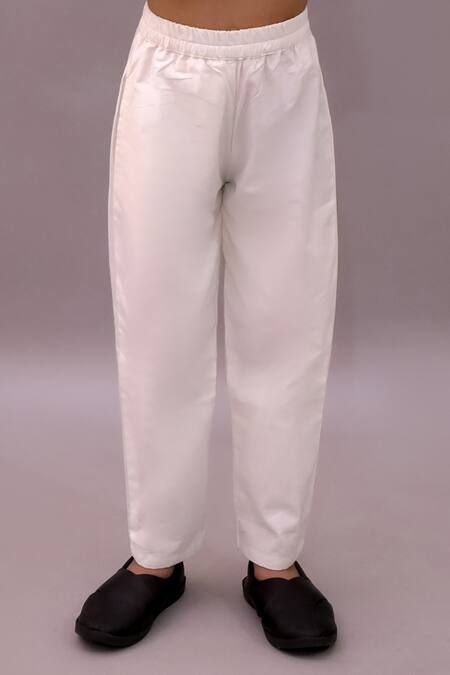 Buy_Lil Drama_Blue Cotton Embroidery Shor Gul Kurta Set _Online_at_Aza_Fashions