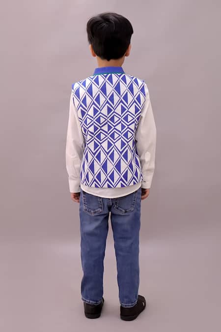 Lil Drama Shor Gul Printed Nehru Jacket 