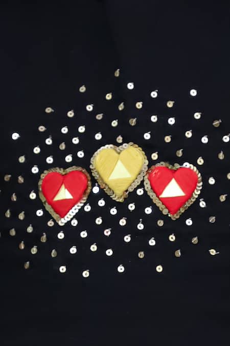 Shop_Lil Drama_Multi Color Cotton Mirrors, Lace, Tassels, Shor Gul Printed Lehenga With Blouse _Online_at_Aza_Fashions