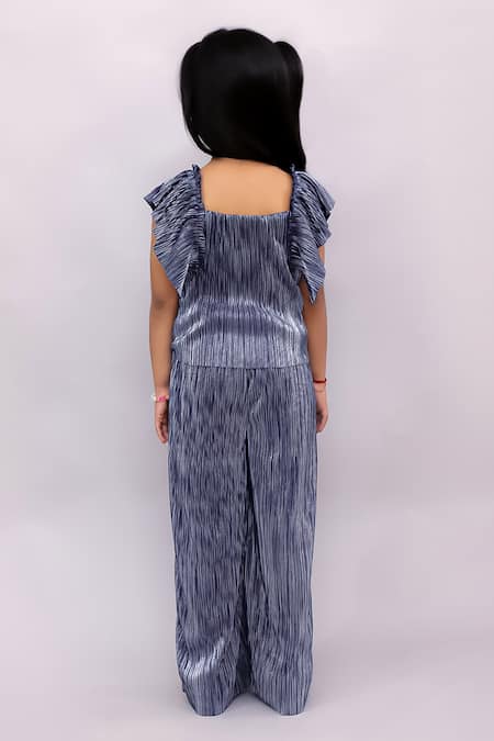 Lil Drama Glam Up Pleated Top & Pant Set 