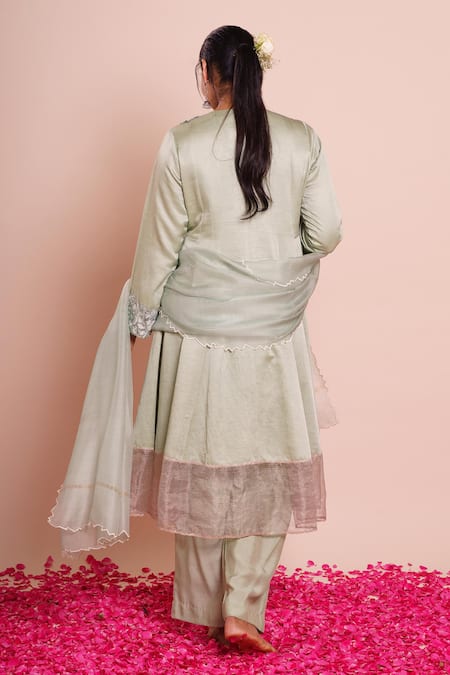 Brij Ira Powder Blue Embroidered Kurta Set 