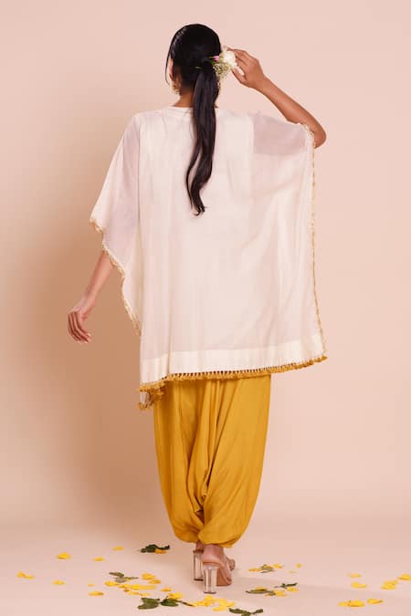 Brij Amara Ivory Embroidered Kaftan Set 