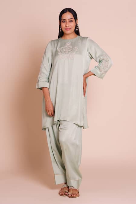 Brij Eira Powder Blue Kurta & Dhoti Pant Set 