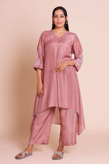 Brij Amaira Lavender Muslin Kurta Set 