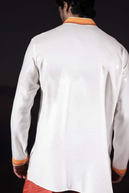 Jubinav Chadha Sequined Turtle Embroidered Short Kurta 