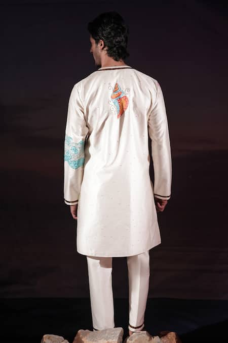 Jubinav Chadha Storytelling Motif Embroidered Kurta & Pant Set 