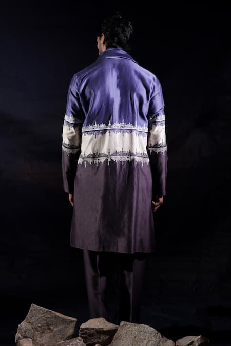 Jubinav Chadha Embroidered Silk Chanderi Kurta Set 