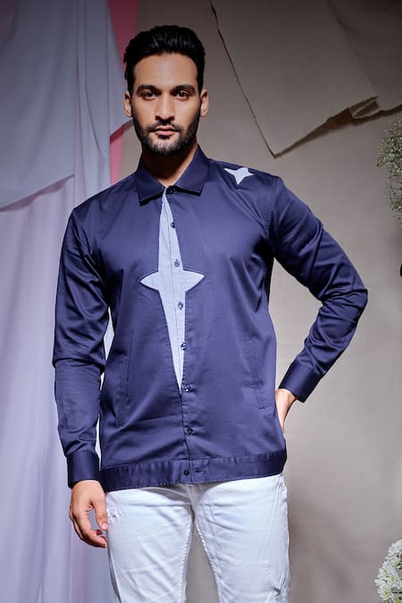 Echke Blue Cotton Shirt 