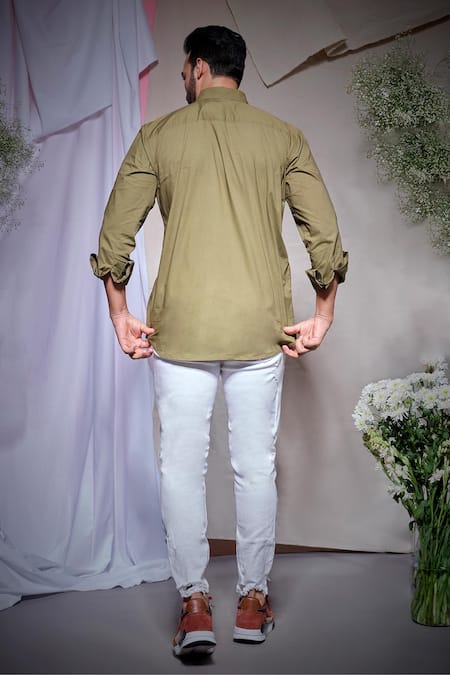 Echke Green Cotton Shirt 