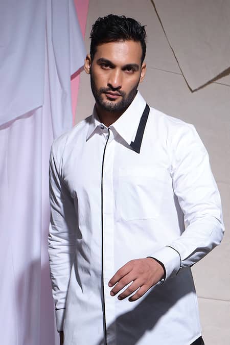 Echke White Cotton Shirt 