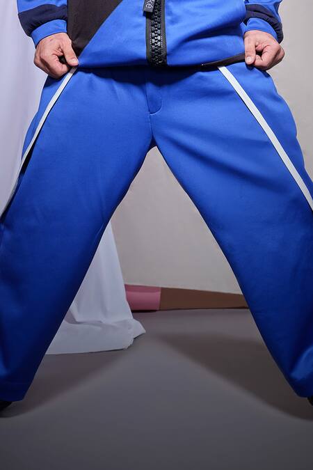 Echke_Multi Color Viscose, Rayon Patched Jacket With Pant _Online_at_Aza_Fashions