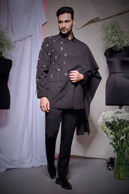 Echke Draped Blazer With Pant 