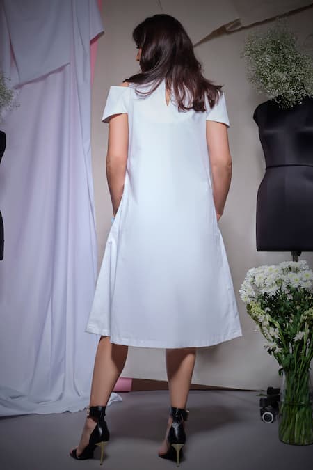 Echke White Cupcake Pockets Dress 