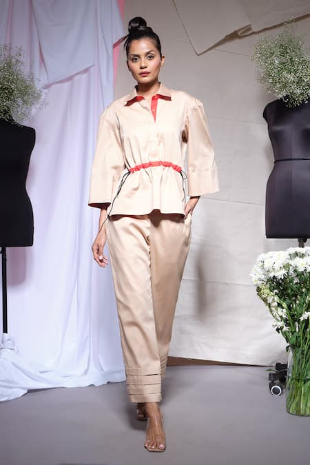 Echke Blue Zara Cotton Shirt With Pant 