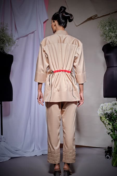 Echke Blue Zara Cotton Shirt With Pant 