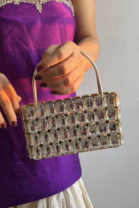 Rubilon Aurora Crystal Embellished Clutch 