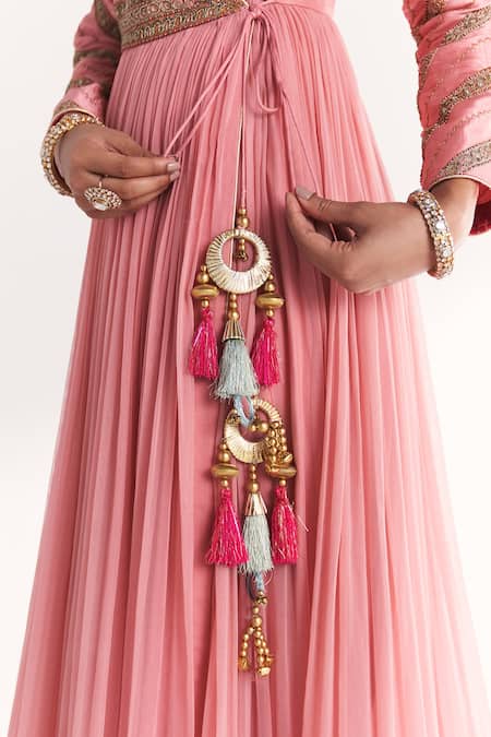 Studio Bagechaa Pink Georgette, Silk, Organza Embroidery, Kamya Light Anarkali With Dupatta at Aza Fashions Studio Bagechaa_Pink Georgette, Silk, Organza Embroidery, Kamya Light Anarkali With Dupatta _at_Aza_Fashions
