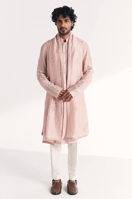 Studio Bagechaa Shahposh Light Pink Embroidered Kurta Set 