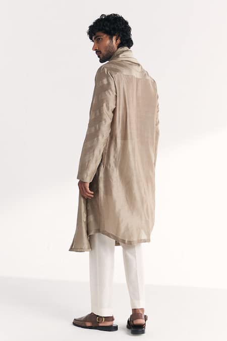 Studio Bagechaa Ellahi Grey Embroidered Kurta Set 