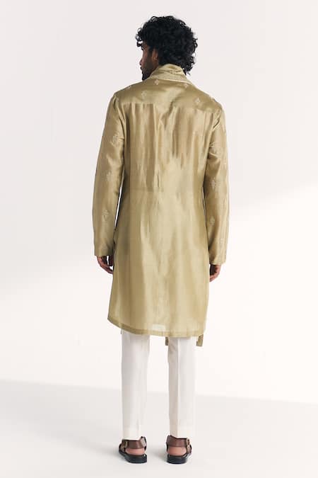 Studio Bagechaa Barkat Green Embroidered Kurta Set 