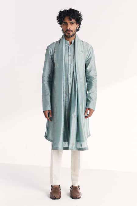 Studio Bagechaa Khyal Blue Embroidered Kurta Set 