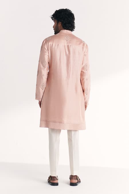 Studio Bagechaa Umber Pink Embroidered Kurta Set 