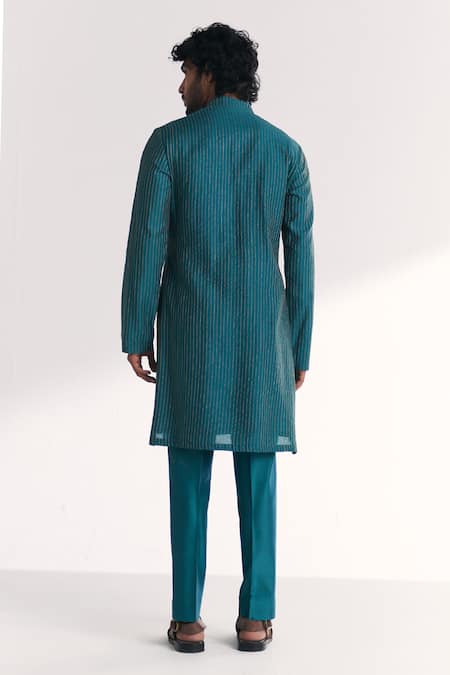 Studio Bagechaa Neelesh Blue Embroidered Kurta Set 