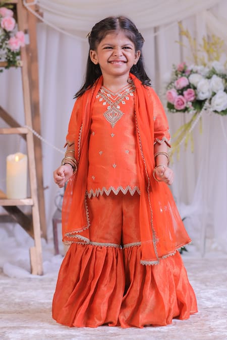 Lil Angels Embroidered Kurta Set 