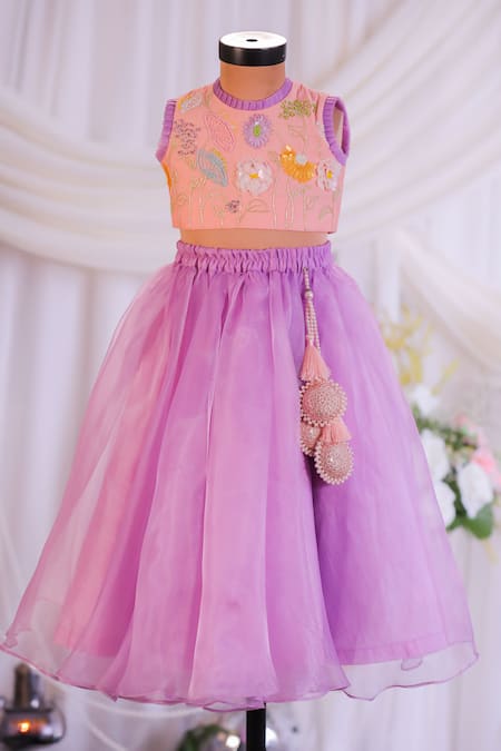 Lil Angels Embroidered Lehenga With Blouse 