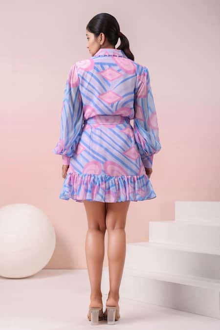 Samyukta Singhania Printed Shirt With Skirt