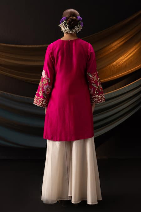 Svastih Meher Floral Applique Embroidered Kurta & Sharara Set 