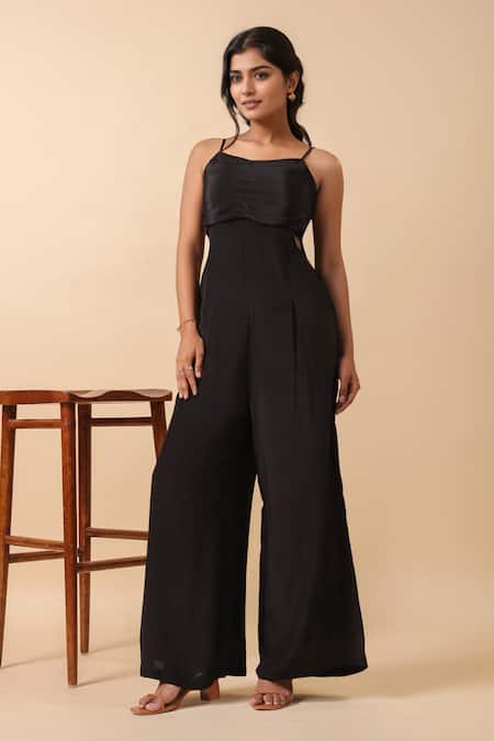 Samyukta Singhania Black Strappy Jumpsuit 