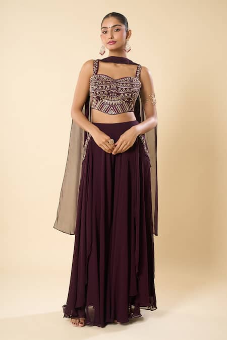 Samyukta Singhania Hand Embroidered Blouse Sharara Set