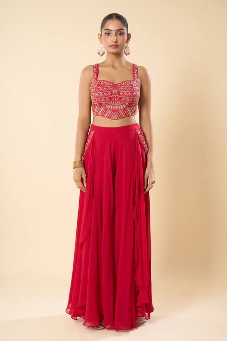 Buy Samyukta Singhania Pink Taffeta, Georgette Embroidery, Metallic Thread, Hand Blouse Sharara Set Online at Aza Fashions Buy_Samyukta Singhania_Pink Taffeta, Georgette Embroidery, Metallic Thread, Hand Blouse Sharara Set _Online_at_Aza_Fashions
