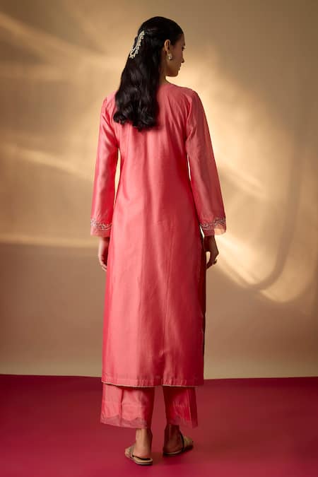 The Aarya Chanderi Zardozi Embroidered Kurta Set 