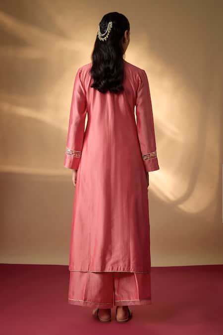 The Aarya Chanderi Zardozi Embroidered Kurta Set 