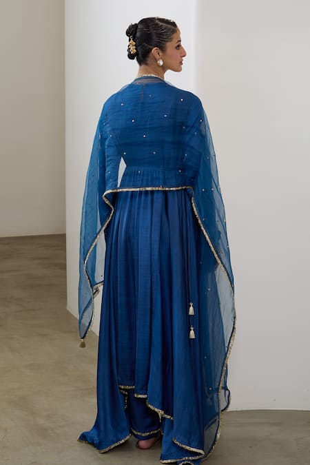 Sheela Suthar Embroidered Asymmetric Anarkali Set 