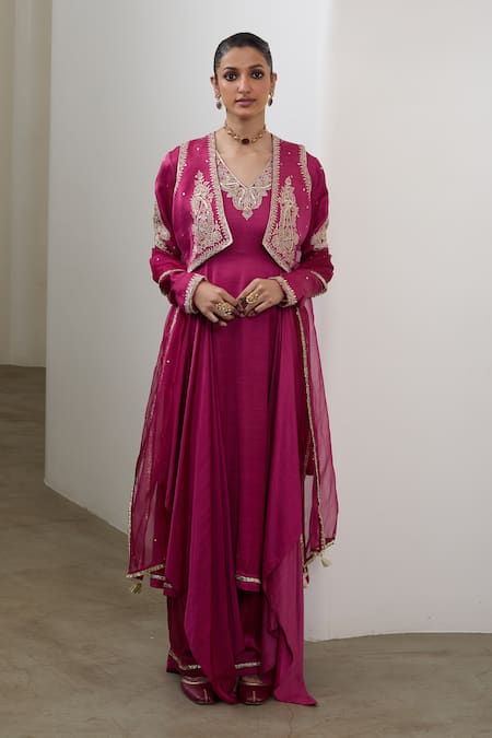Sheela Suthar Embroidered Bolero & Kurta Set 