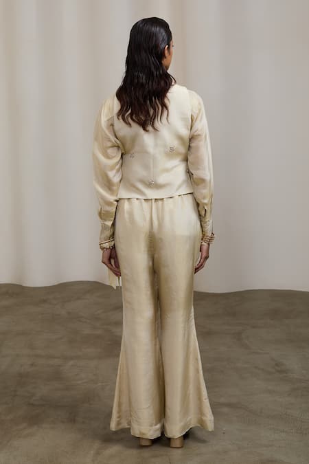 Sheela Suthar Embroidered Bib Jacket & Pant Set 