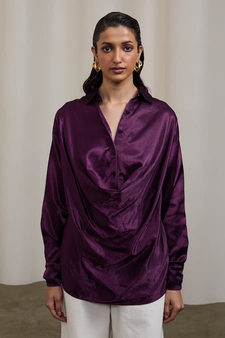 Sheela Suthar Cowl Neck Shirt 