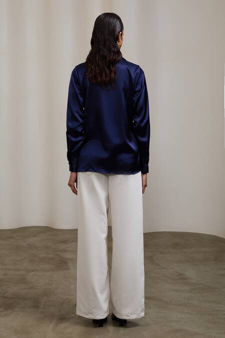 Sheela Suthar Gaji Silk Knotted Wrap Shirt 