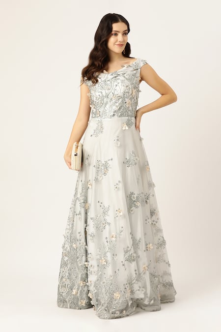 Sayisha Floral Embellished Sequinned Gown 