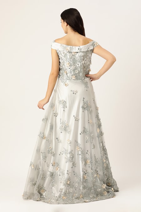 Sayisha Floral Embellished Sequinned Gown 